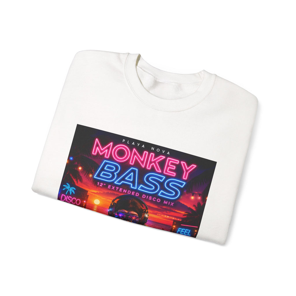 Monkey Bass Retro Neon Crewneck Sweatshirt