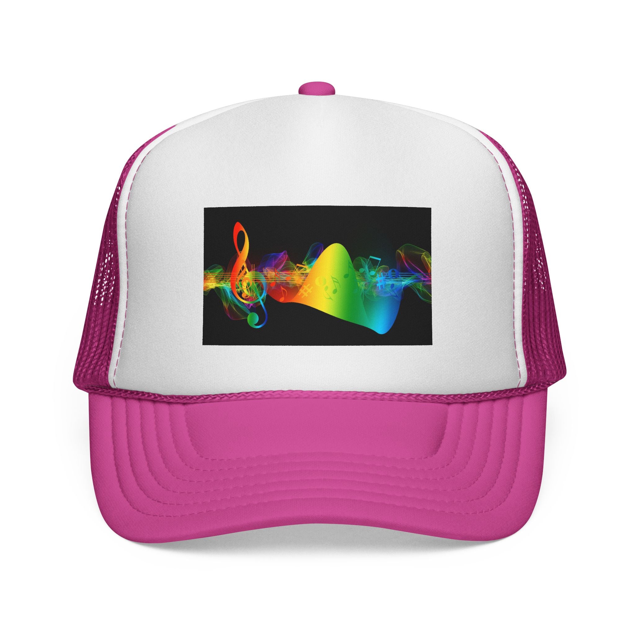 Rainbow Music Wave Trucker Cap