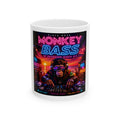 Monkey Bass Ceramic Mug — Neon Disco DJ Ape Coffee Cup (11oz & 15oz)