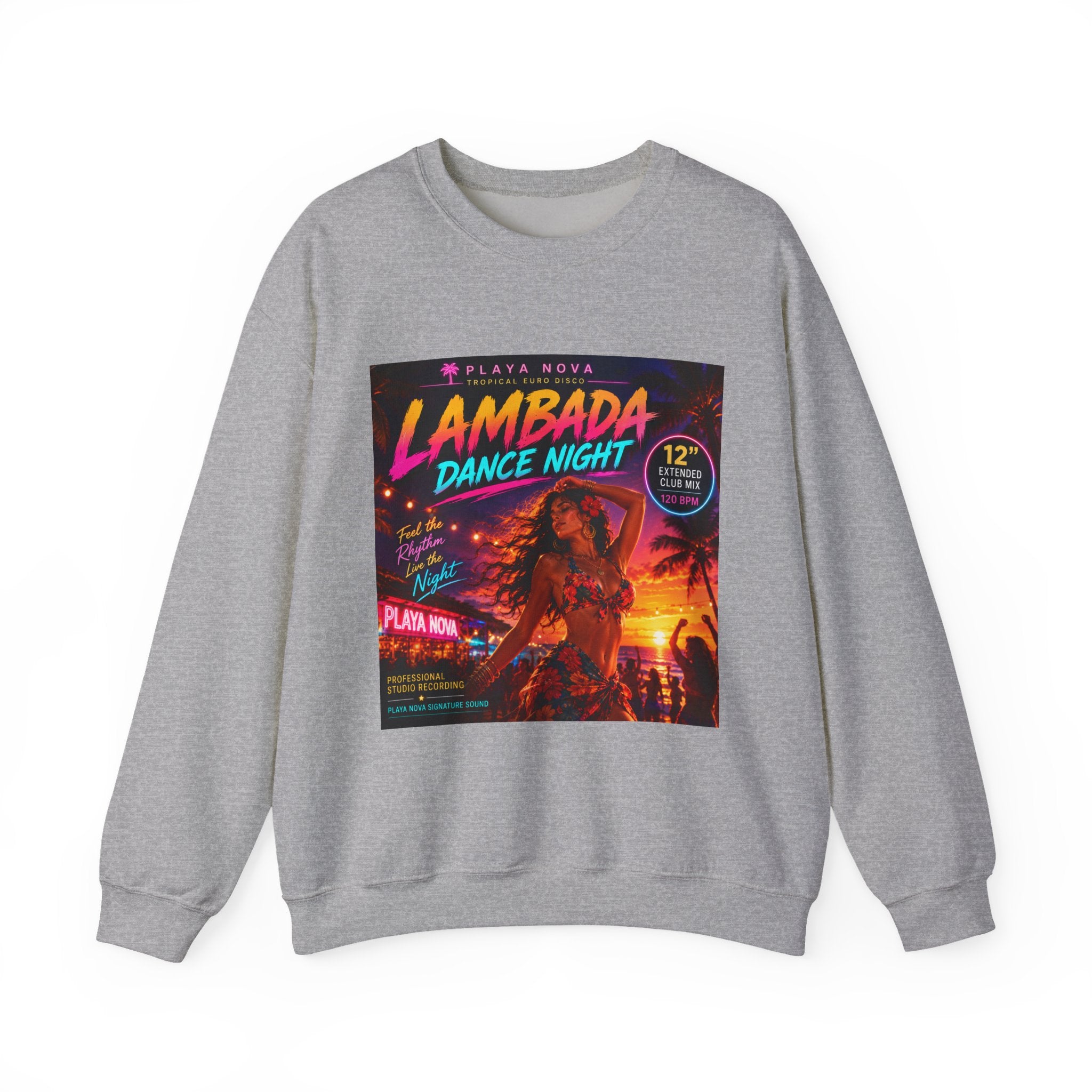 Lambada Dance Night Crewneck Sweatshirt – Retro Tropical Party Graphic