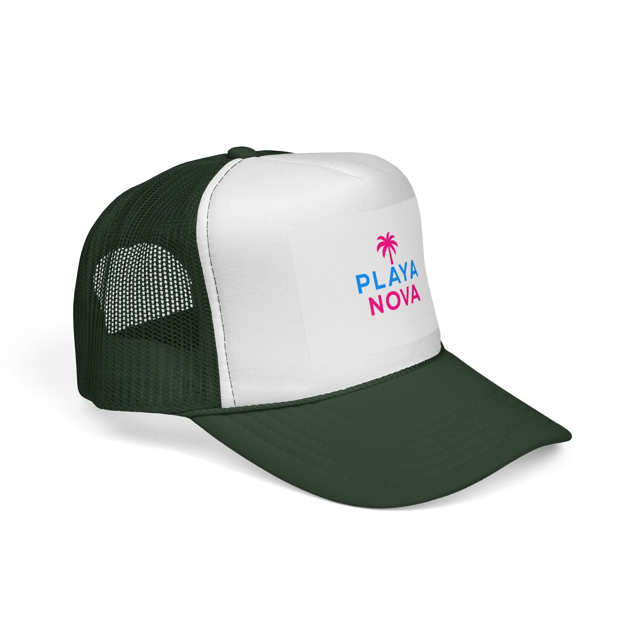 Playa Nova Trucker Hat — Retro Palm Beach Cap