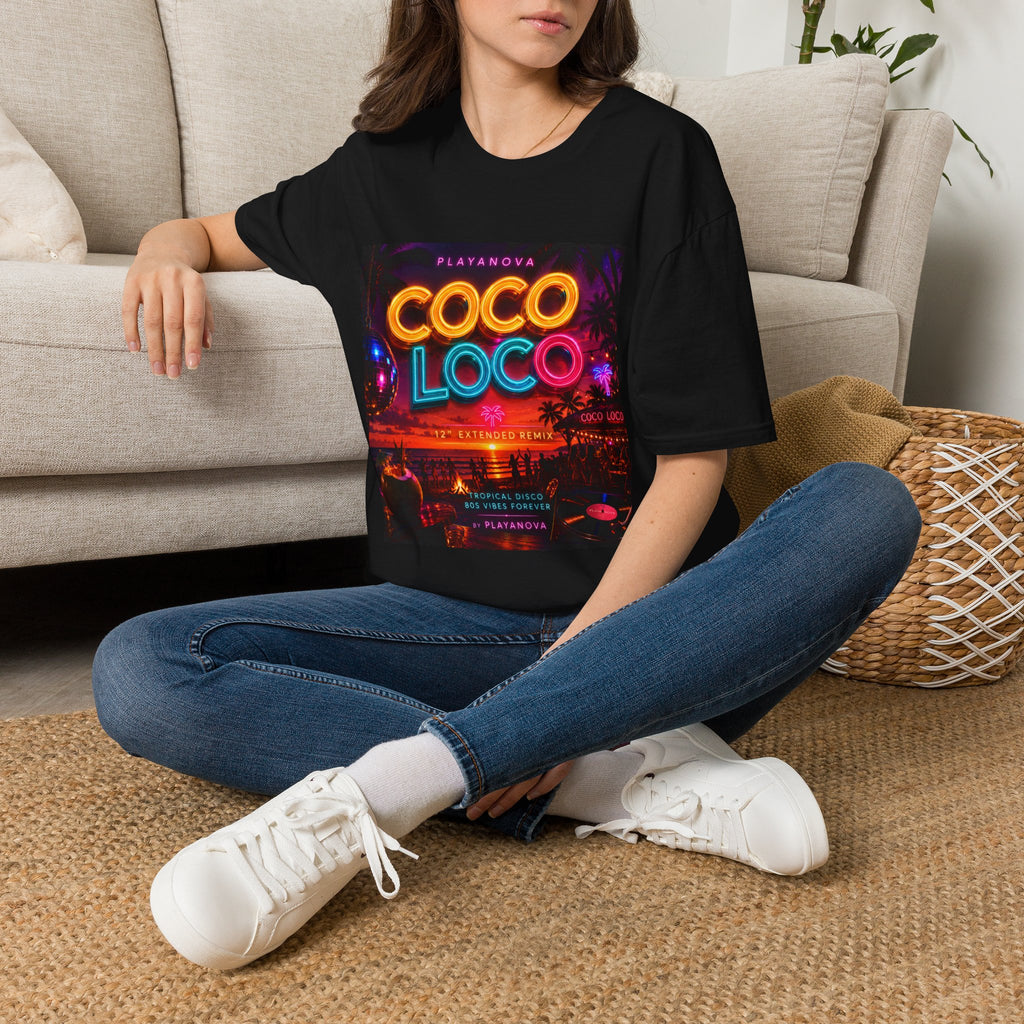 Coco Loco Neon Graphic T‑Shirt — Retro Tropical Party Tee