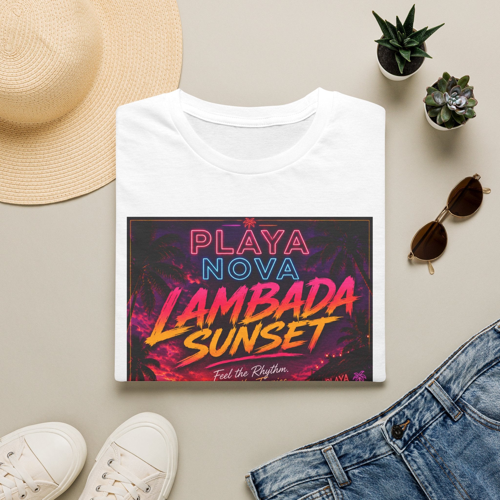 Lambada Sunset T-Shirt — Playa Nova Beach Party Graphic Tee