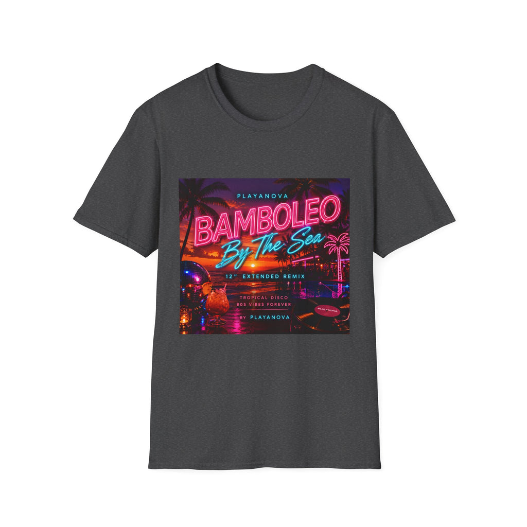 Bamboleo By The Sea T-Shirt — Retro Neon Tropical Tee