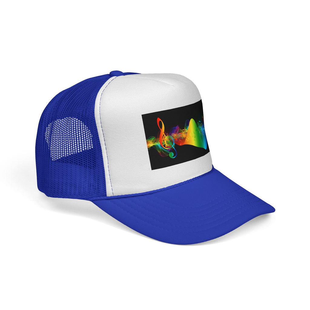 Rainbow Music Wave Trucker Cap