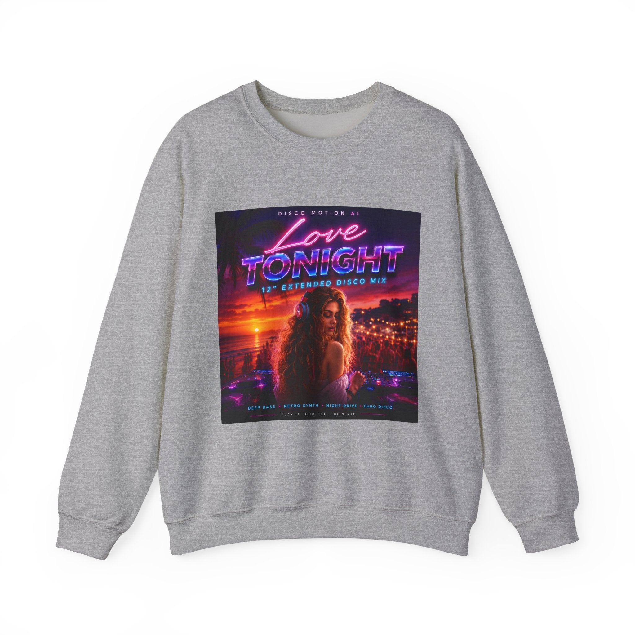 "Love Tonight" Neon City Graphic Crewneck Sweatshirt