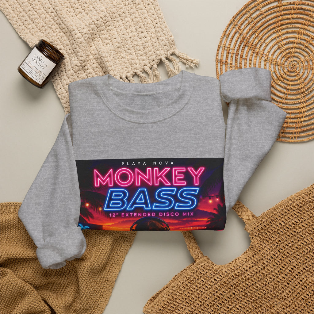Monkey Bass Retro Neon Crewneck Sweatshirt