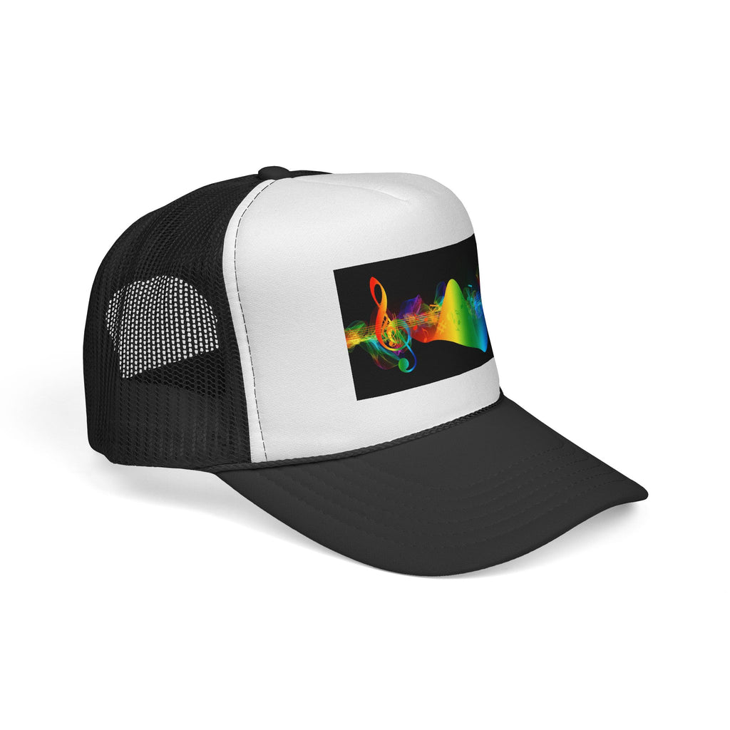 Rainbow Music Wave Trucker Cap