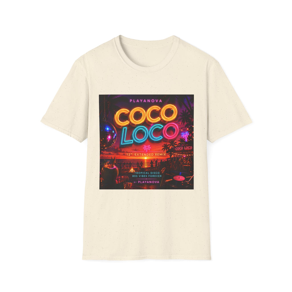Coco Loco Neon Graphic T‑Shirt — Retro Tropical Party Tee