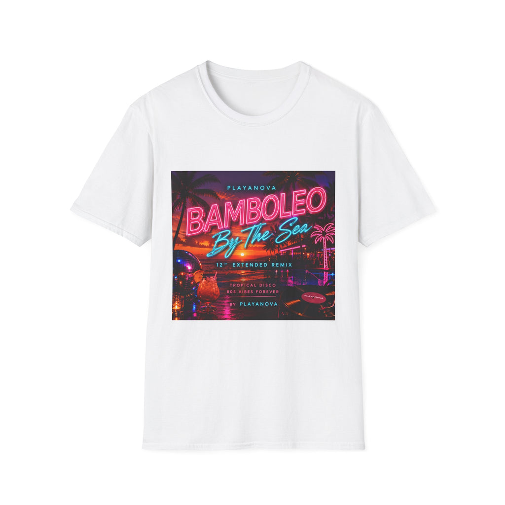 Bamboleo By The Sea T-Shirt — Retro Neon Tropical Tee