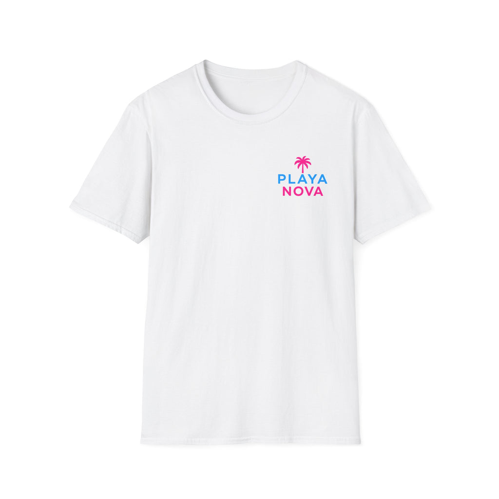 Playa Nova Palm T-Shirt — Retro Beach Logo Tee