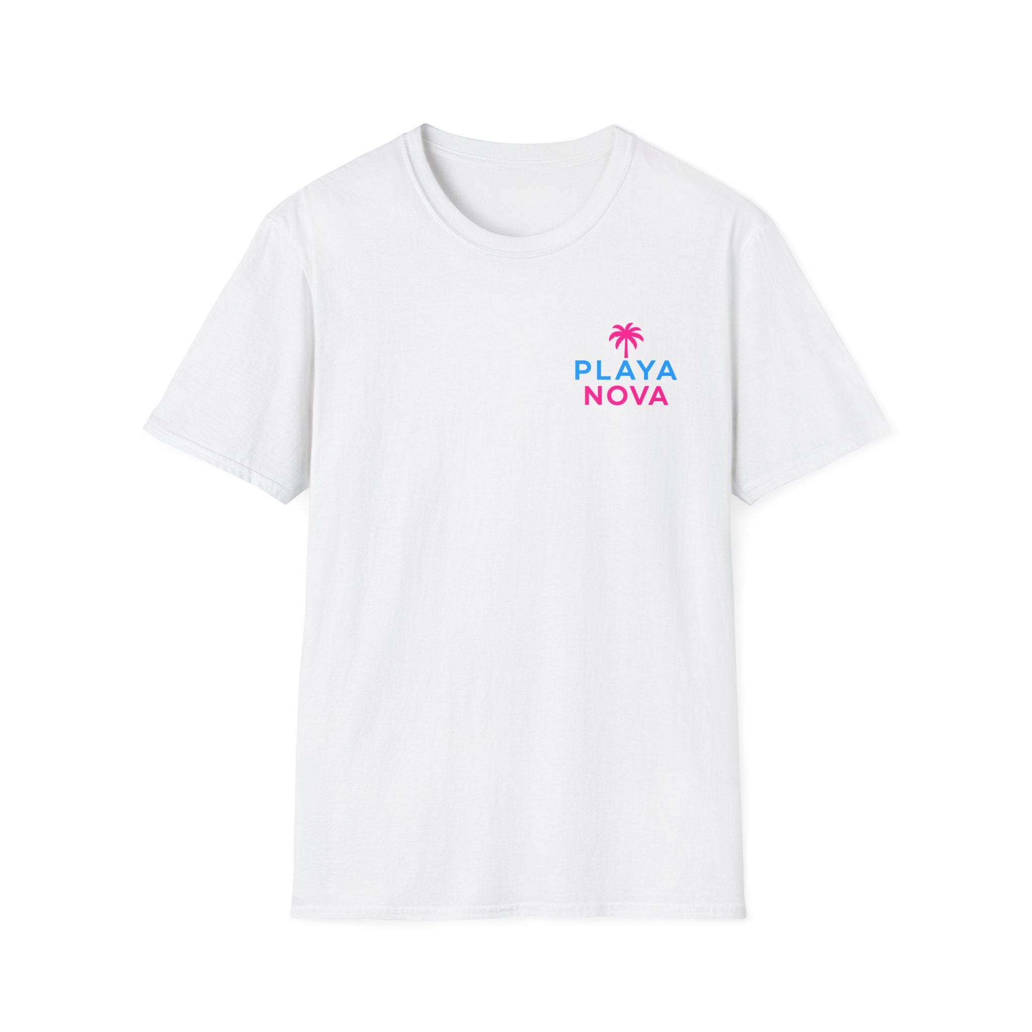 Playa Nova Palm T-Shirt — Retro Beach Logo Tee