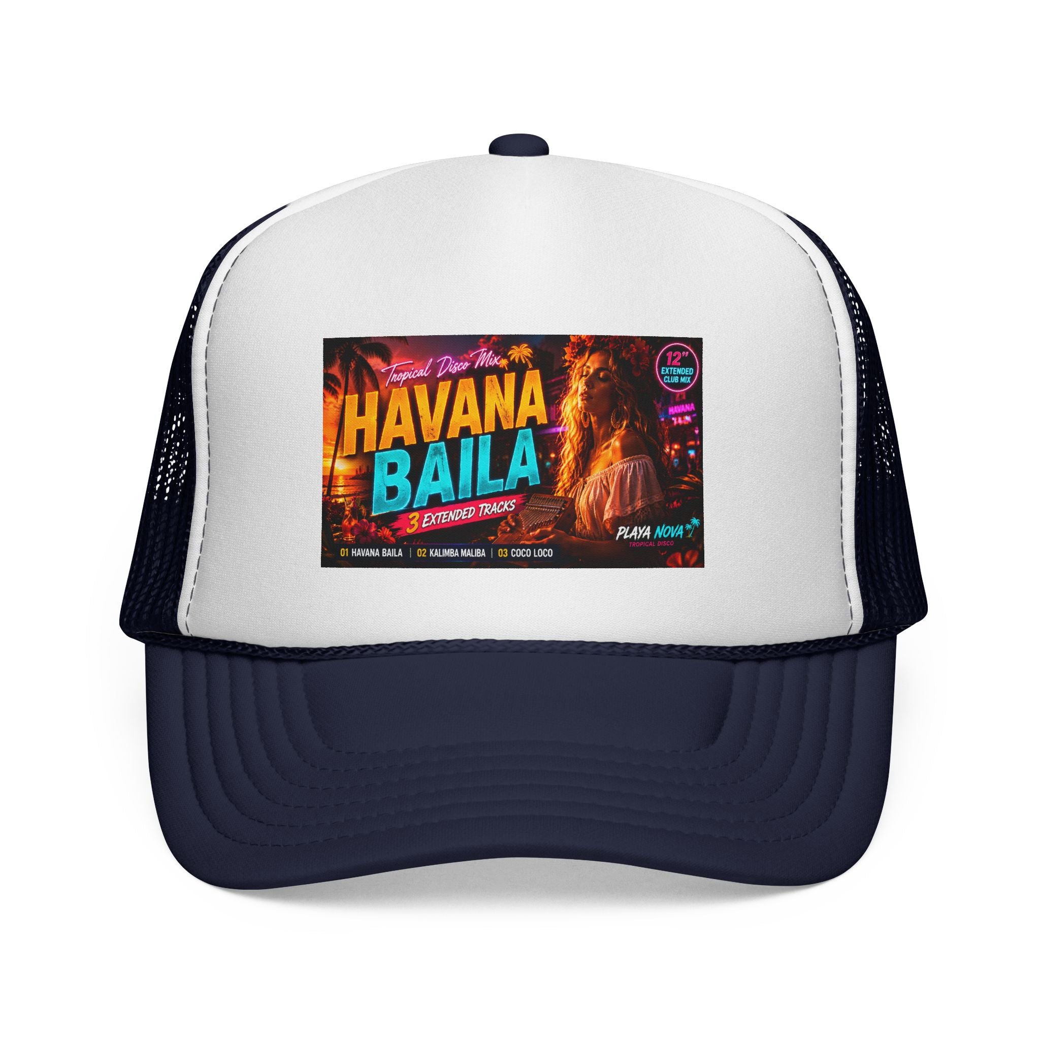 Havana Baila Trucker Cap — Retro Latin Dance Party Mesh Hat