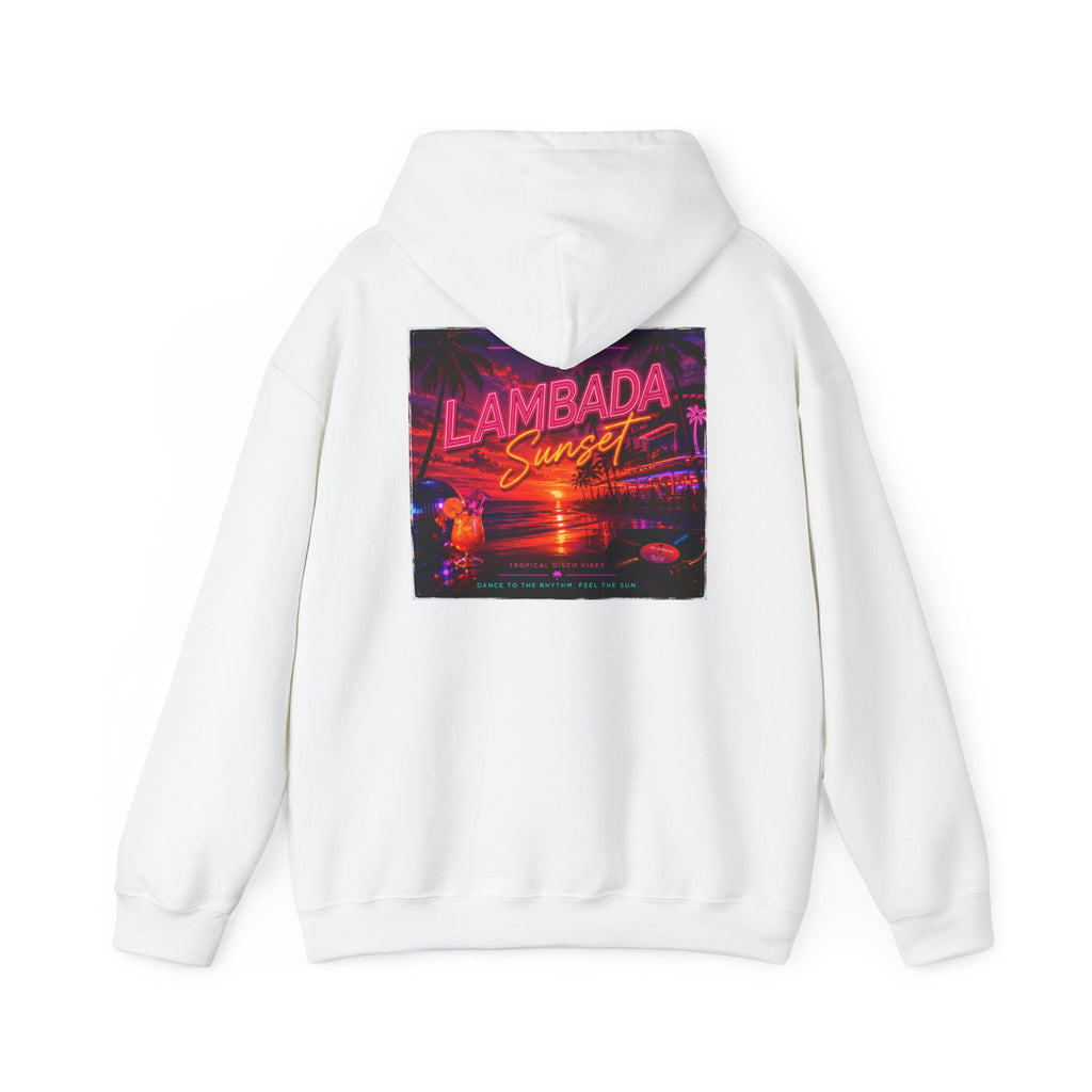 Lambada Sunset Hoodie — Playa Nova Retro Palm Beach Pullover