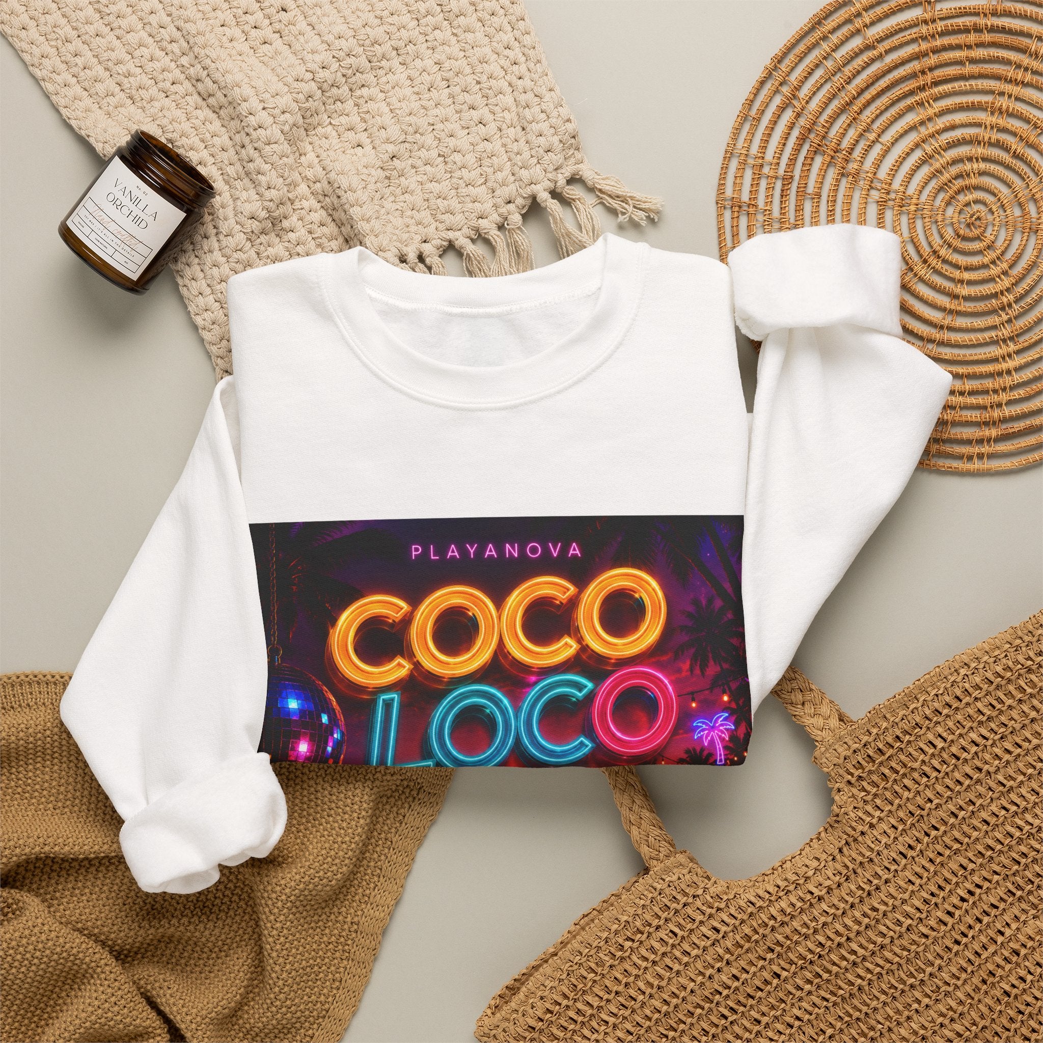 Coco Loco Retro Neon Crewneck Sweatshirt