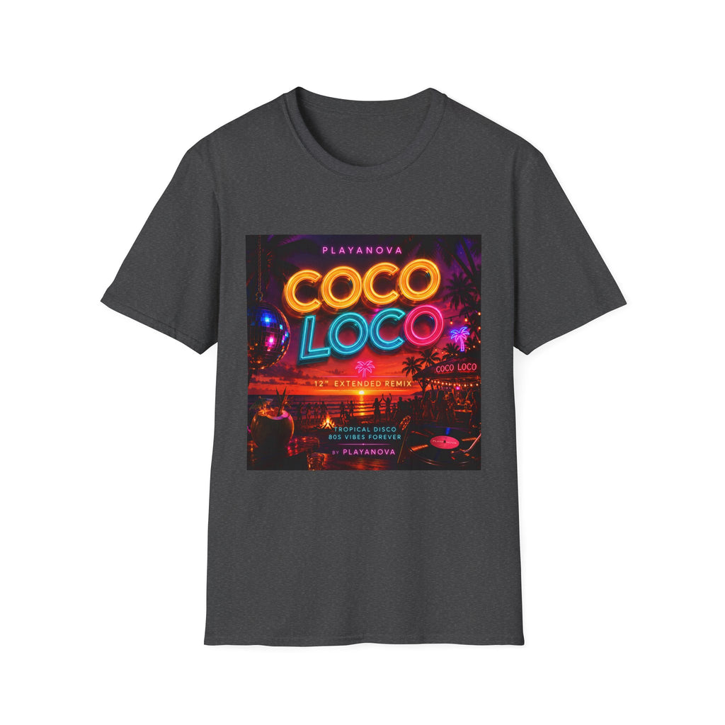 Coco Loco Neon Graphic T‑Shirt — Retro Tropical Party Tee