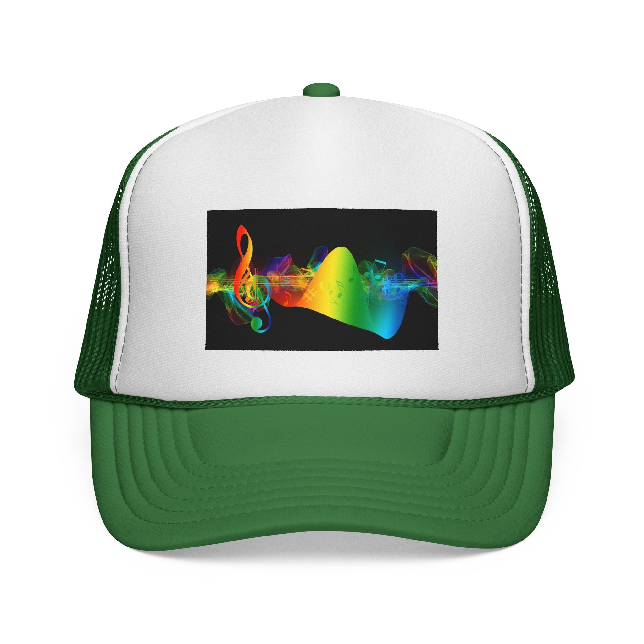 Rainbow Music Wave Trucker Cap