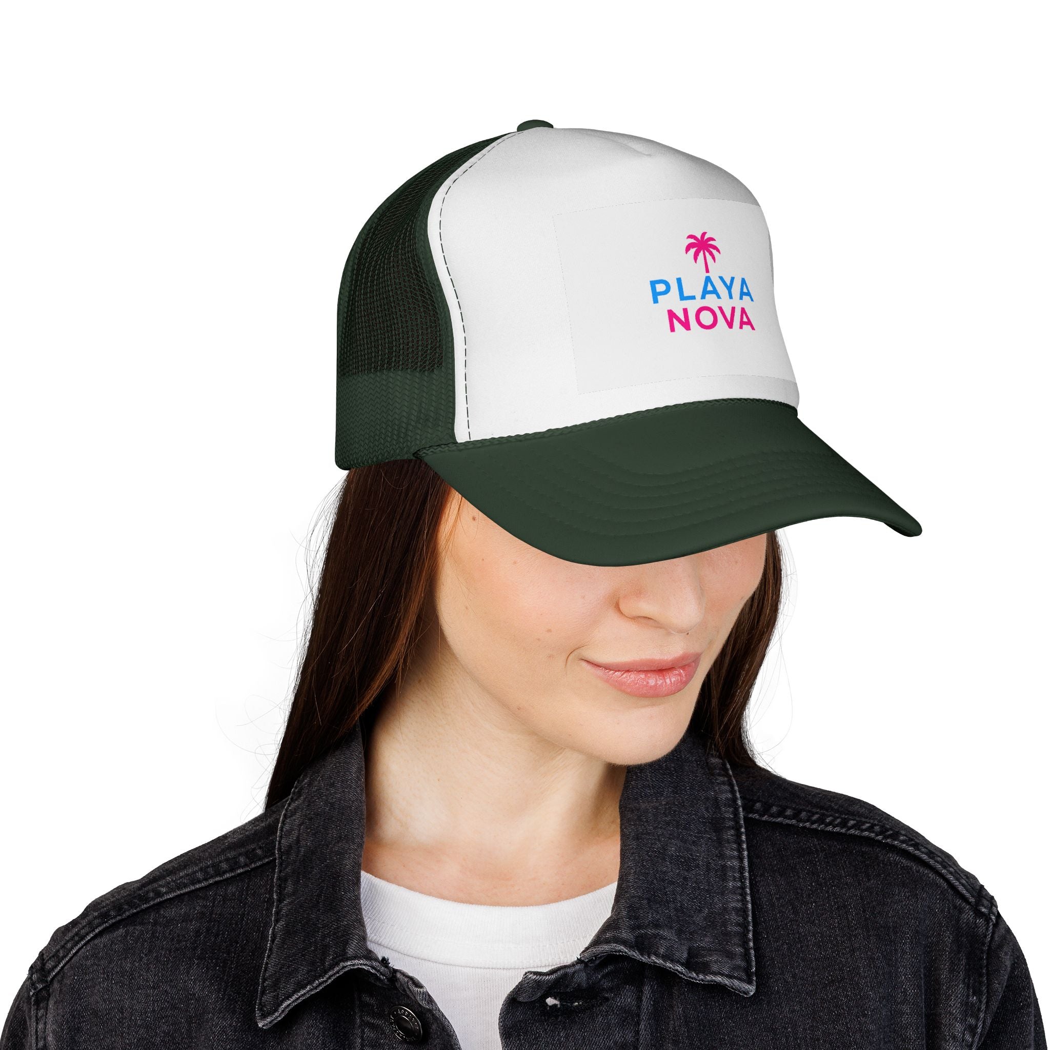 Playa Nova Trucker Hat — Retro Palm Beach Cap