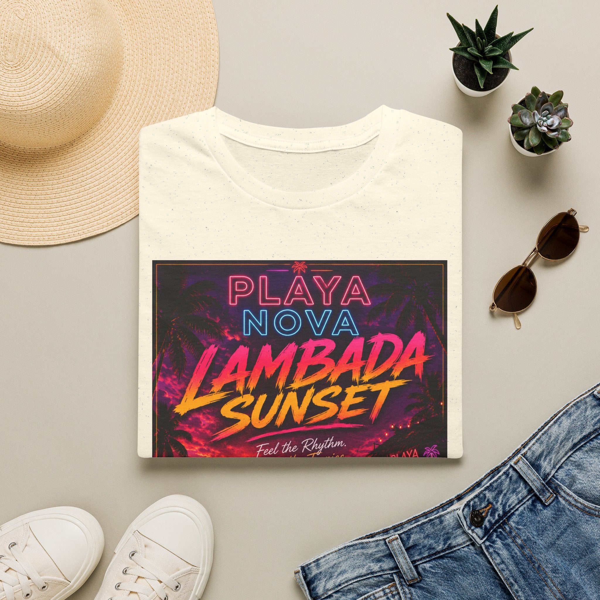 Lambada Sunset T-Shirt — Playa Nova Beach Party Graphic Tee