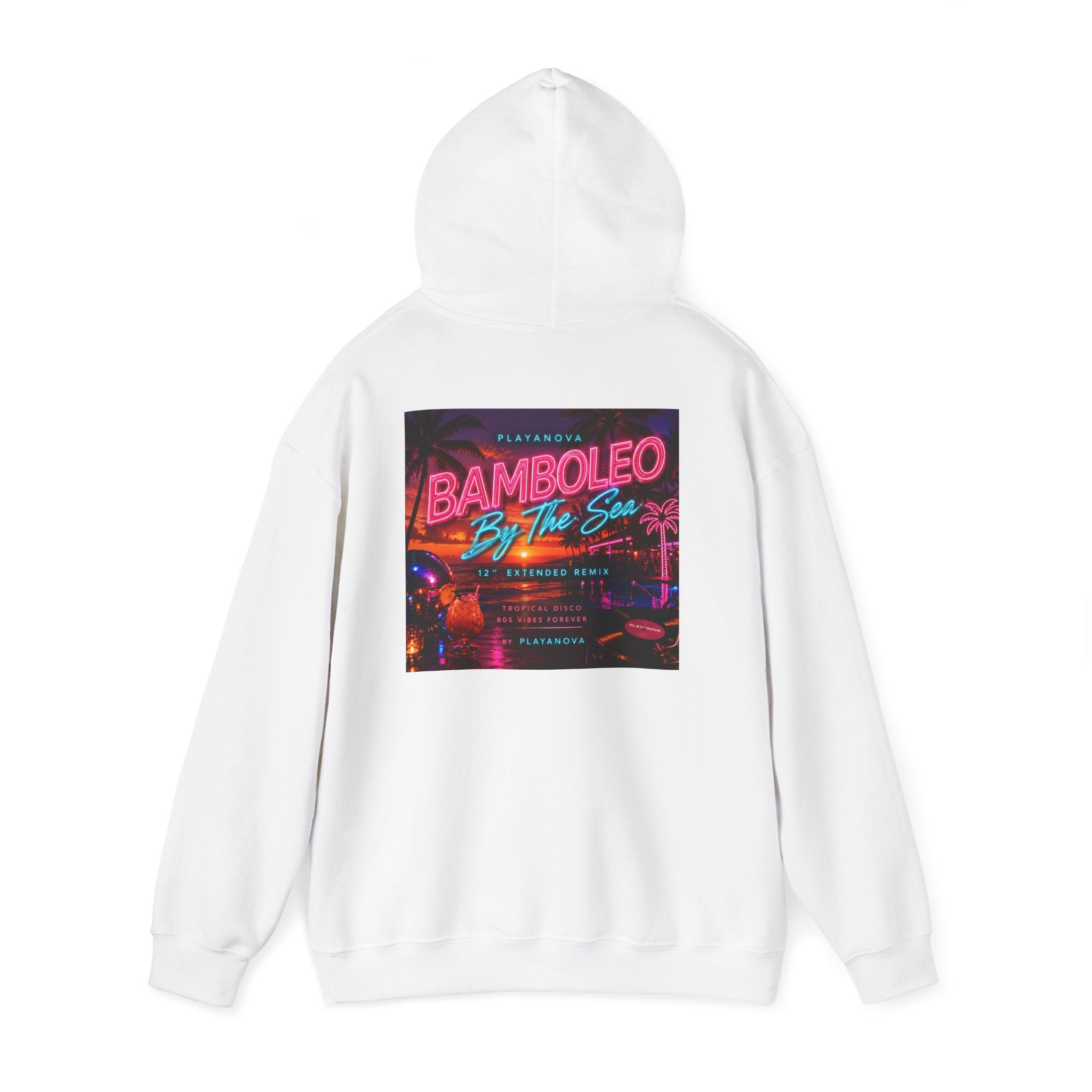 Bamboleo By The Sea Hoodie — Retro Neon Beach Party Sweatshirt