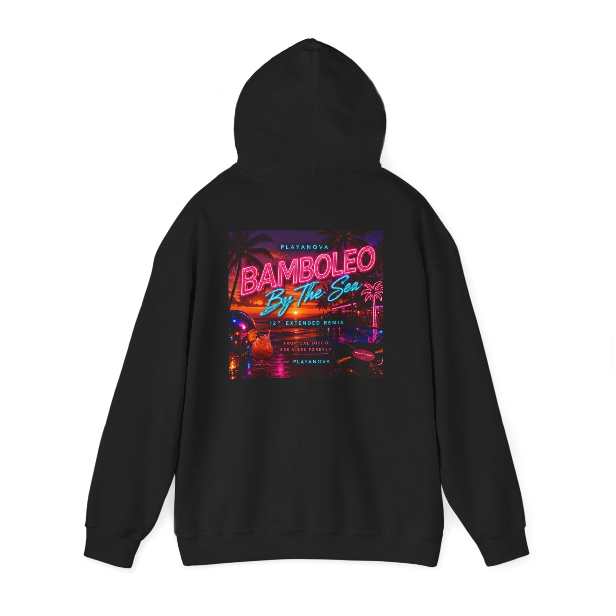 Bamboleo By The Sea Hoodie — Retro Neon Beach Party Sweatshirt