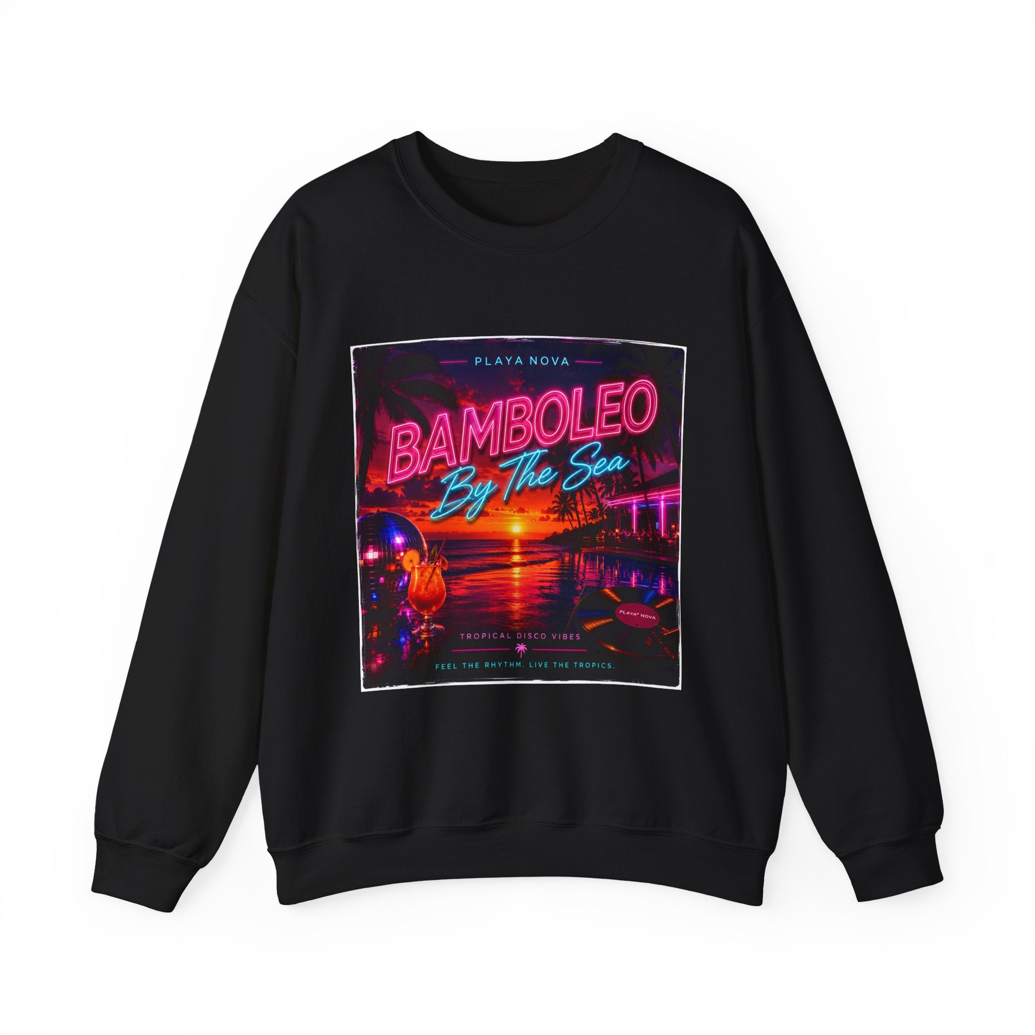 'Bamboleo By The Sea' Retro Neon Beach Design
