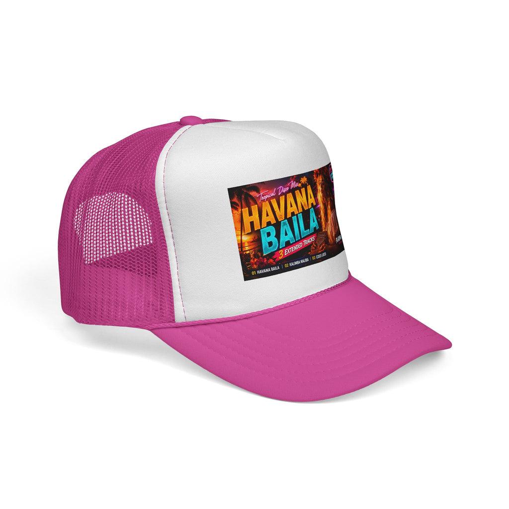 Havana Baila Trucker Cap — Retro Latin Dance Party Mesh Hat