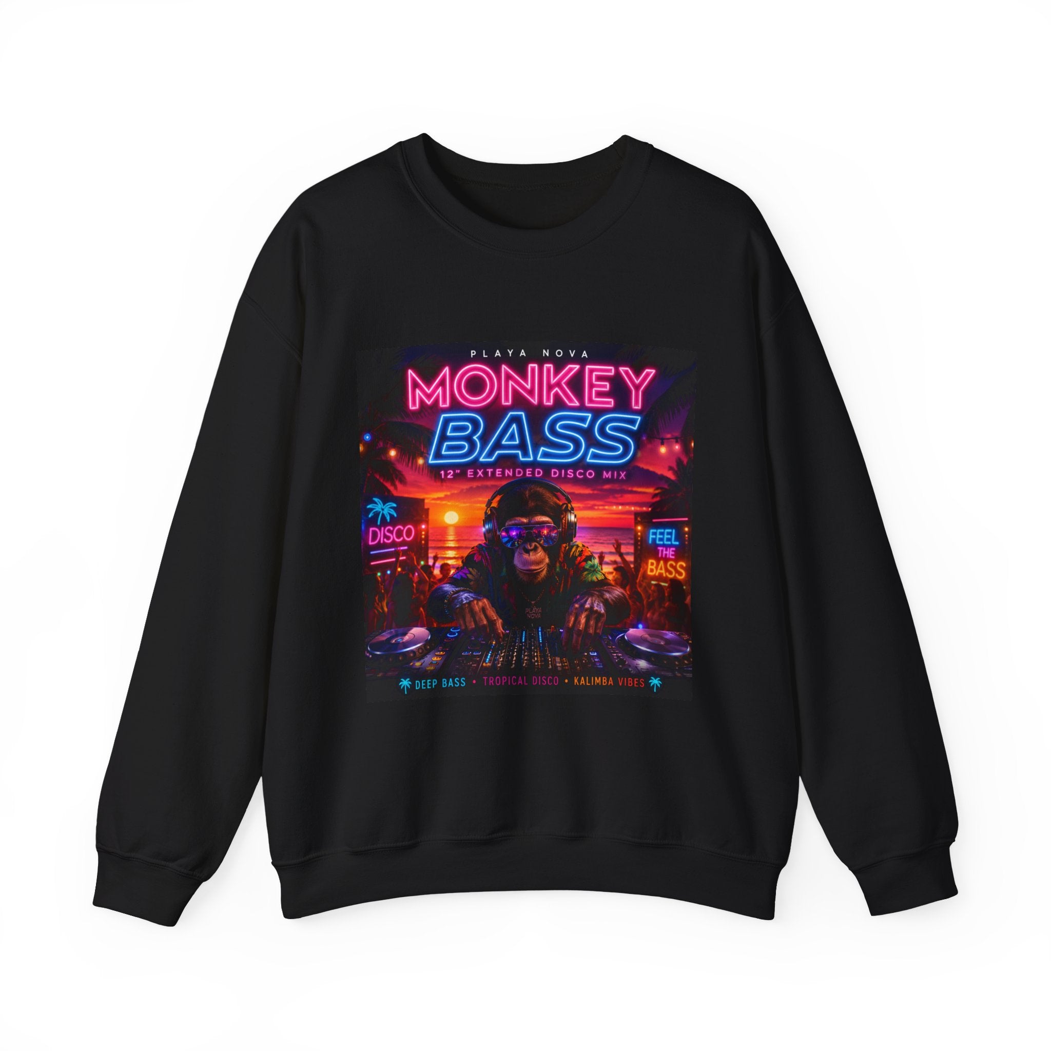 Monkey Bass Retro Neon Crewneck Sweatshirt