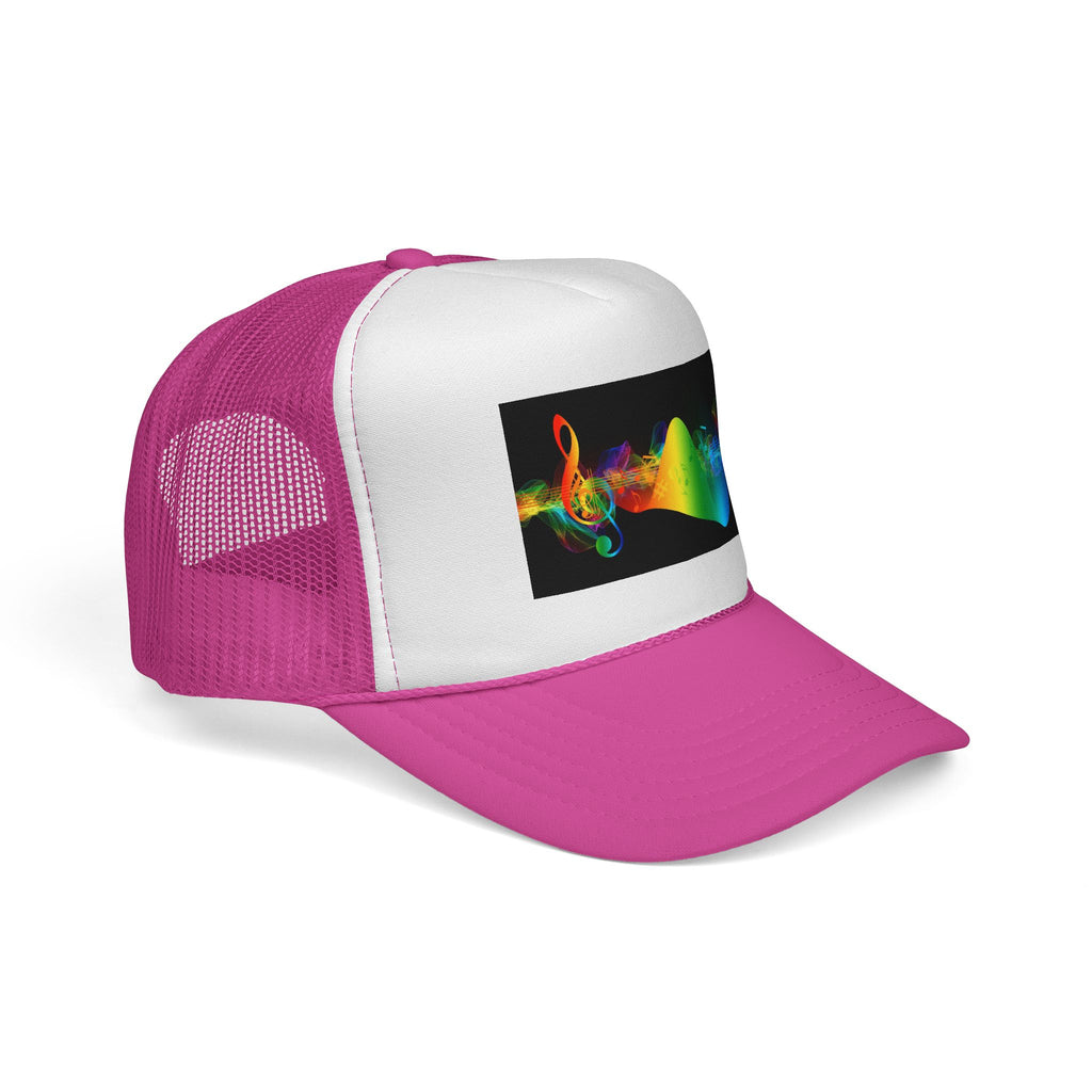 Rainbow Music Wave Trucker Cap
