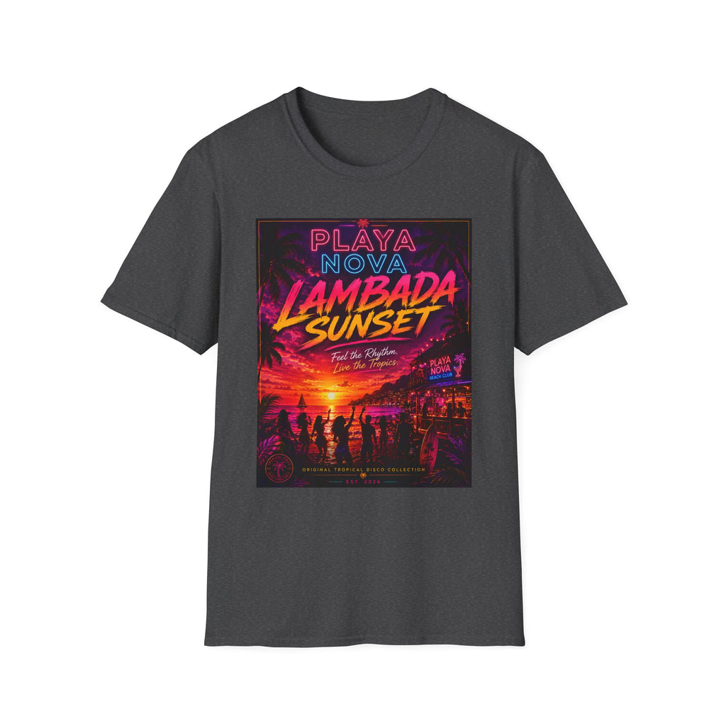 Lambada Sunset T-Shirt — Playa Nova Beach Party Graphic Tee