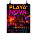Playa Nova Vintage Beach Poster — 'Feel the Rhythm, Live the Tropics' Matte Print
