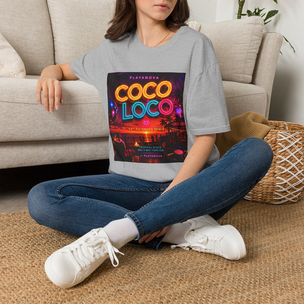Coco Loco Neon Graphic T‑Shirt — Retro Tropical Party Tee