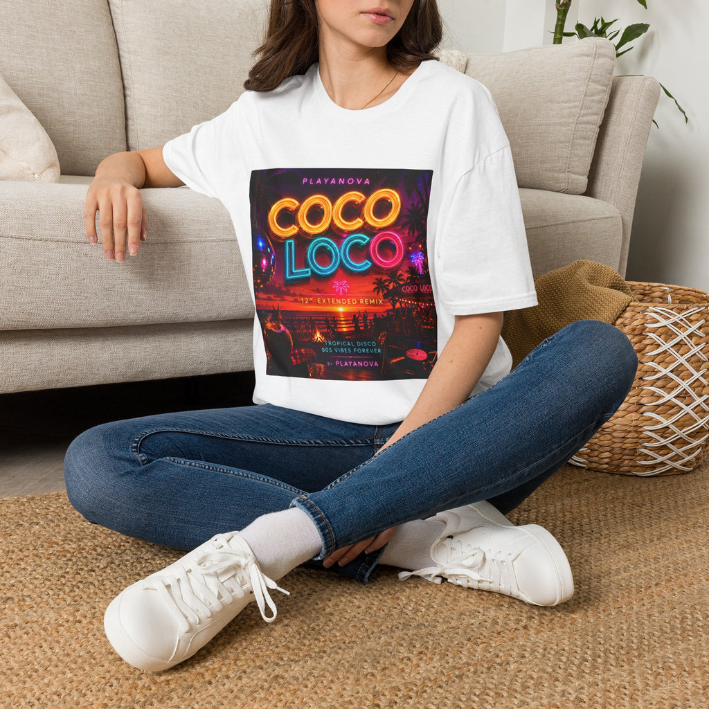 Coco Loco Neon Graphic T‑Shirt — Retro Tropical Party Tee