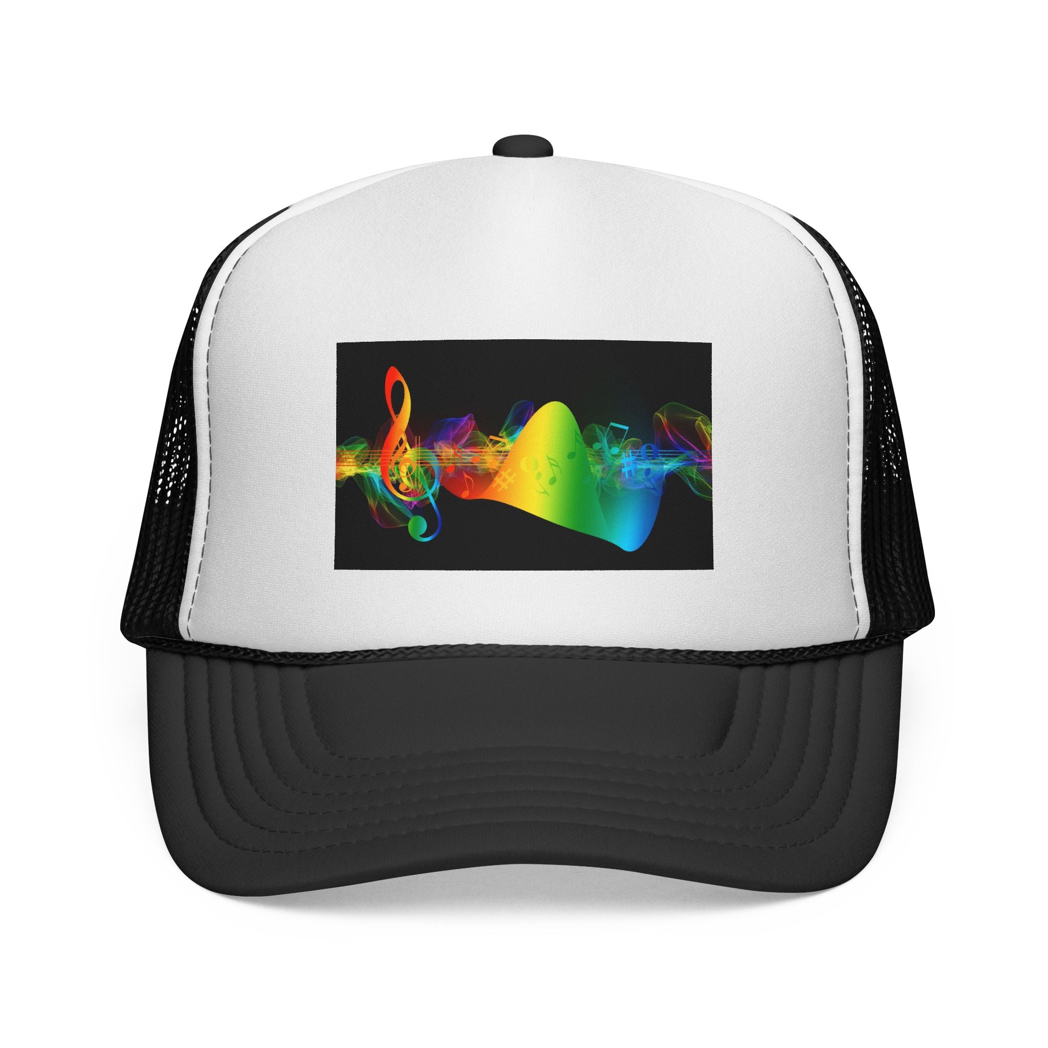 Rainbow Music Wave Trucker Cap