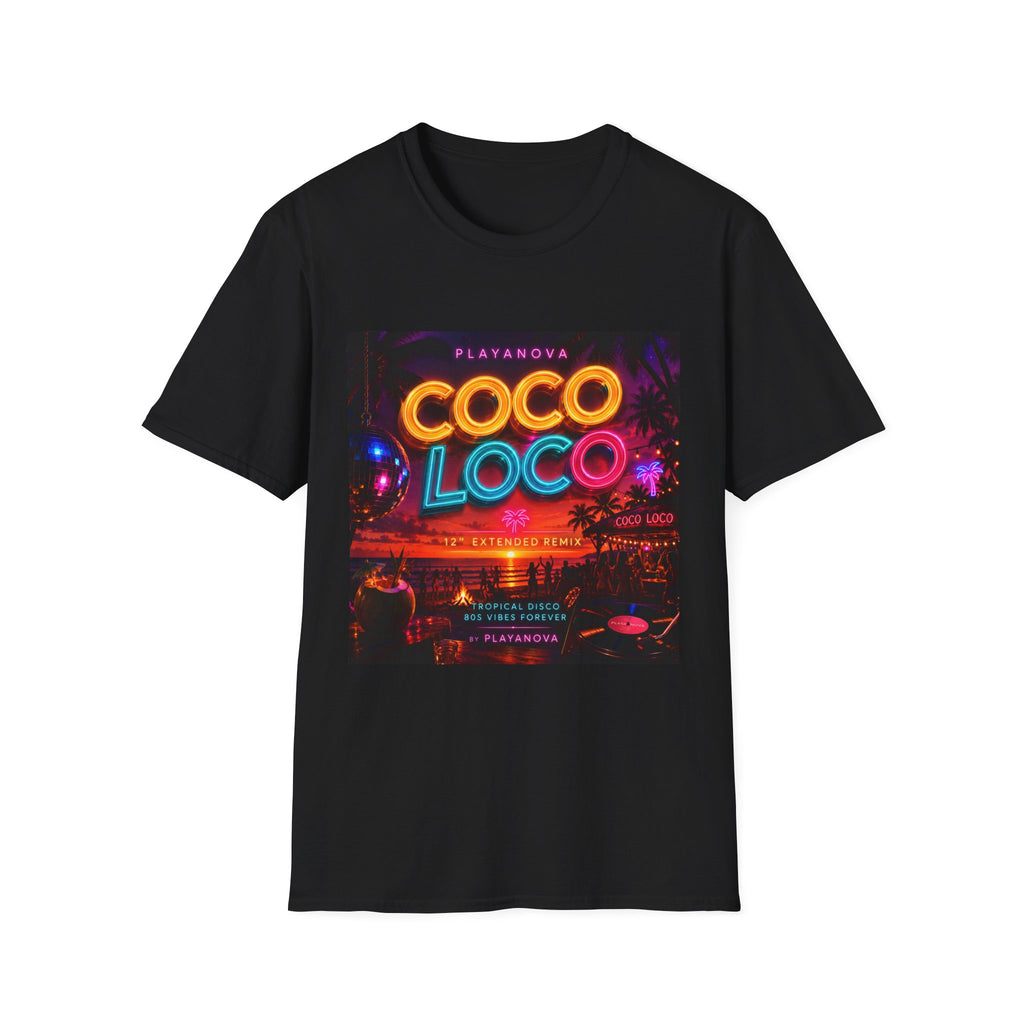 Coco Loco Neon Graphic T‑Shirt — Retro Tropical Party Tee