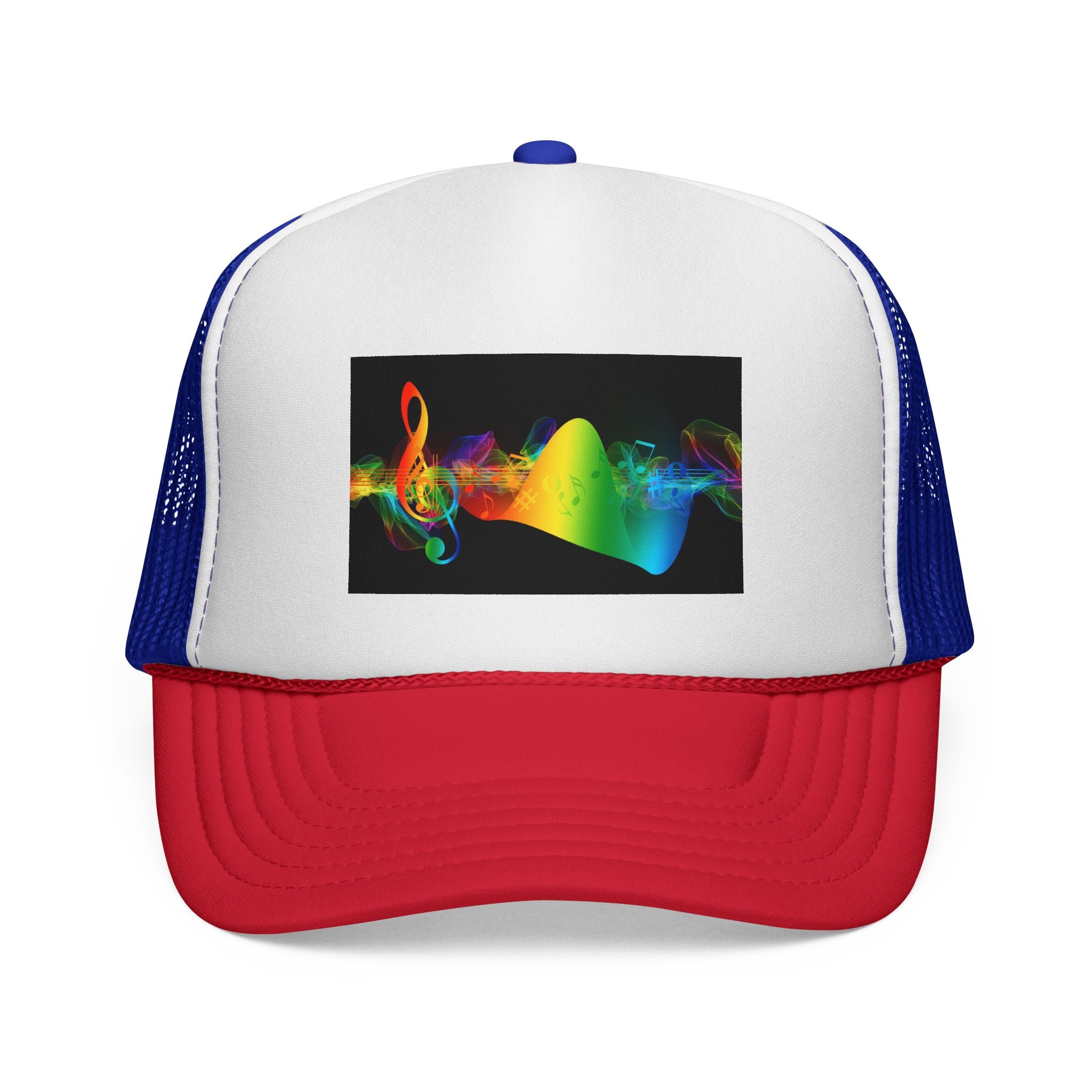 Rainbow Music Wave Trucker Cap