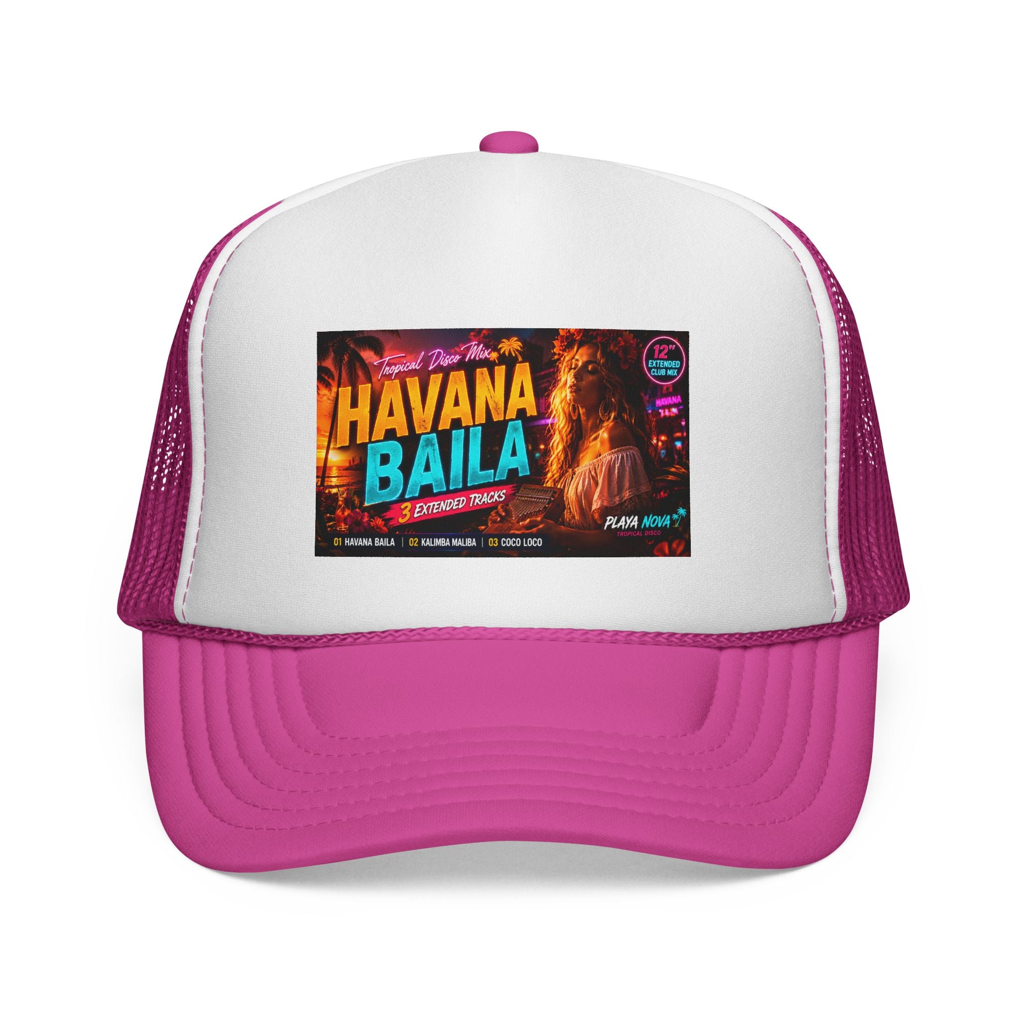 Havana Baila Trucker Cap — Retro Latin Dance Party Mesh Hat