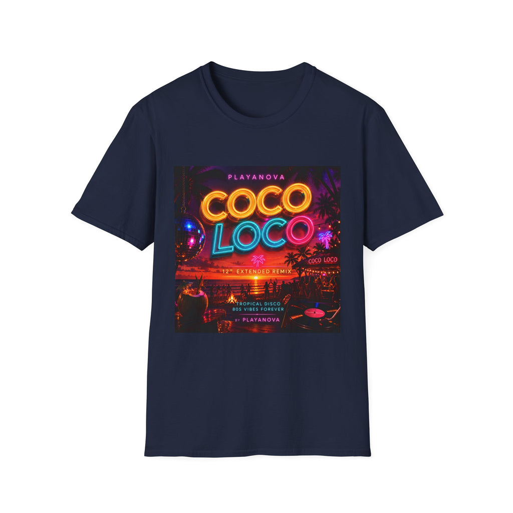 Coco Loco Neon Graphic T‑Shirt — Retro Tropical Party Tee
