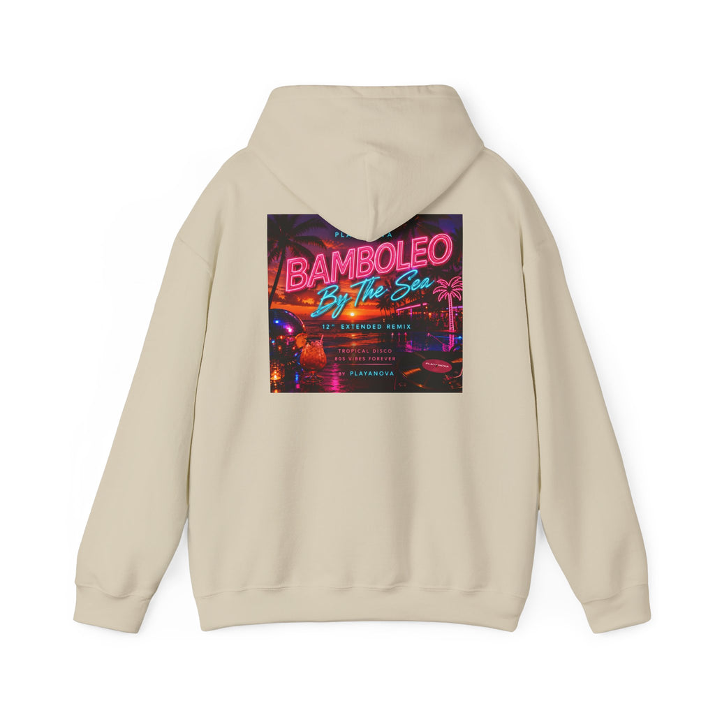 Bamboleo By The Sea Hoodie — Retro Neon Beach Party Sweatshirt