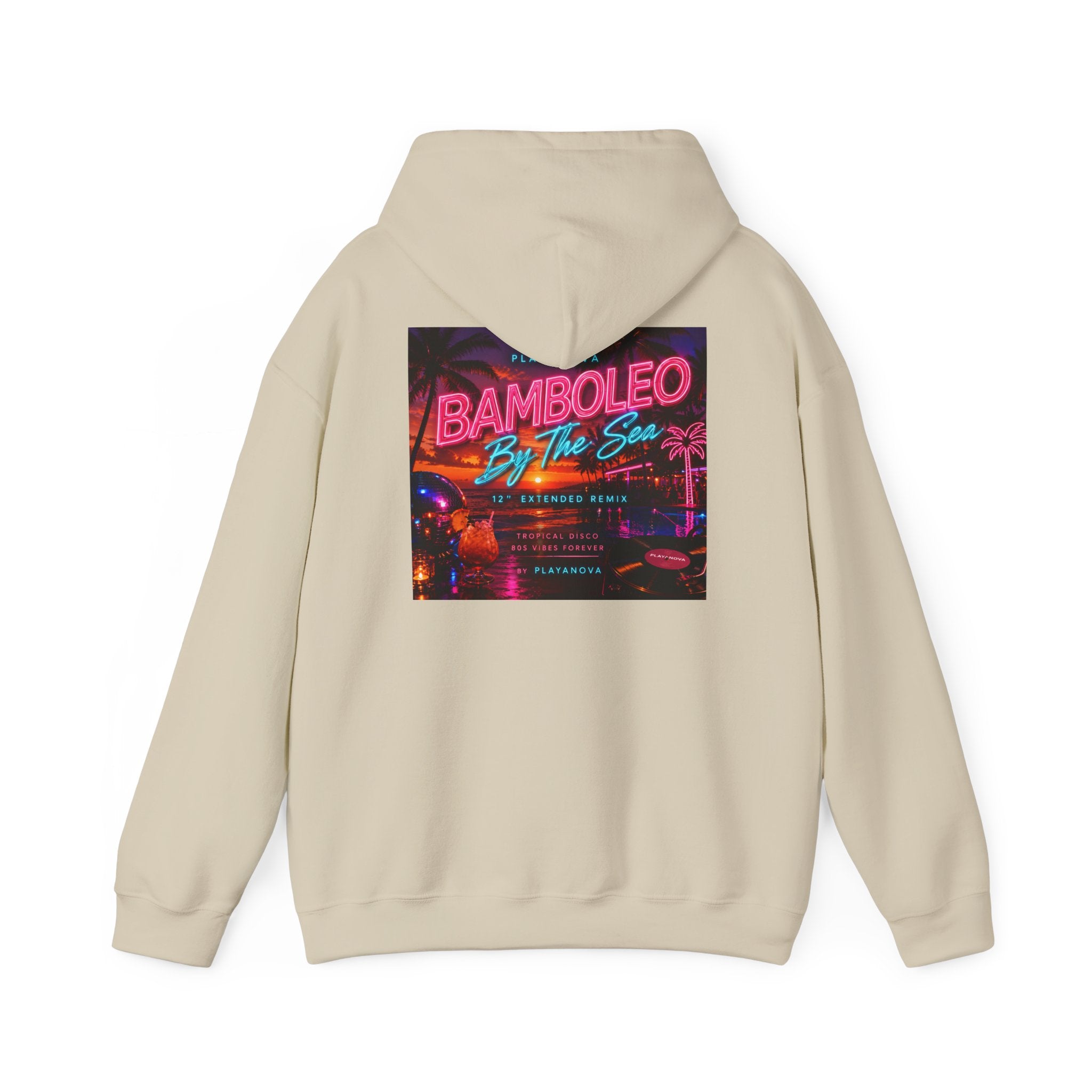 Bamboleo By The Sea Hoodie — Retro Neon Beach Party Sweatshirt