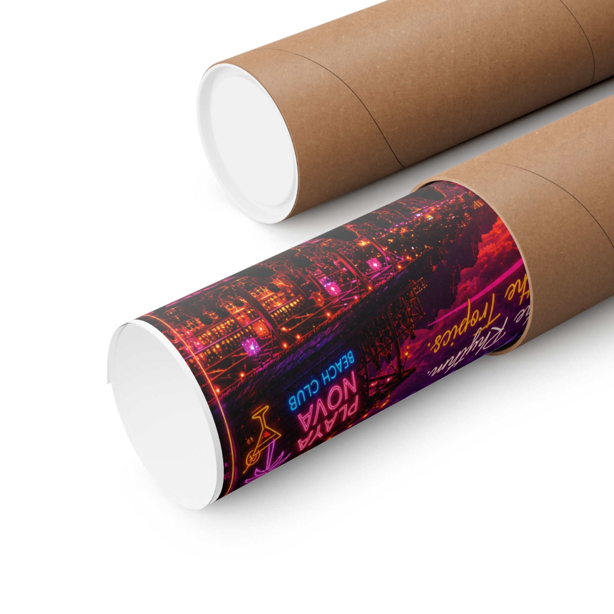 Kalimba Nights Poster — Playa Nova Tropical Beach Club Matte Vertical Print
