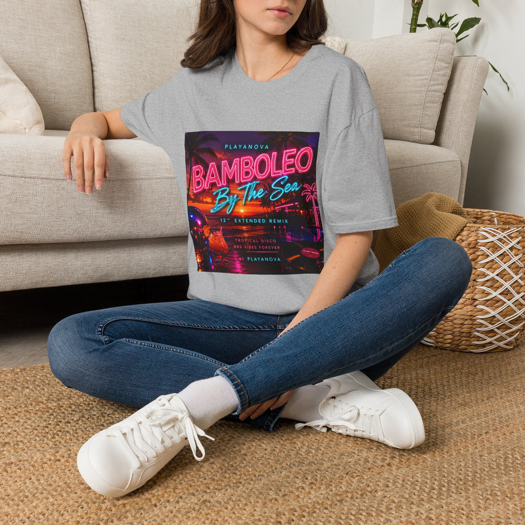 Bamboleo By The Sea T-Shirt — Retro Neon Tropical Tee