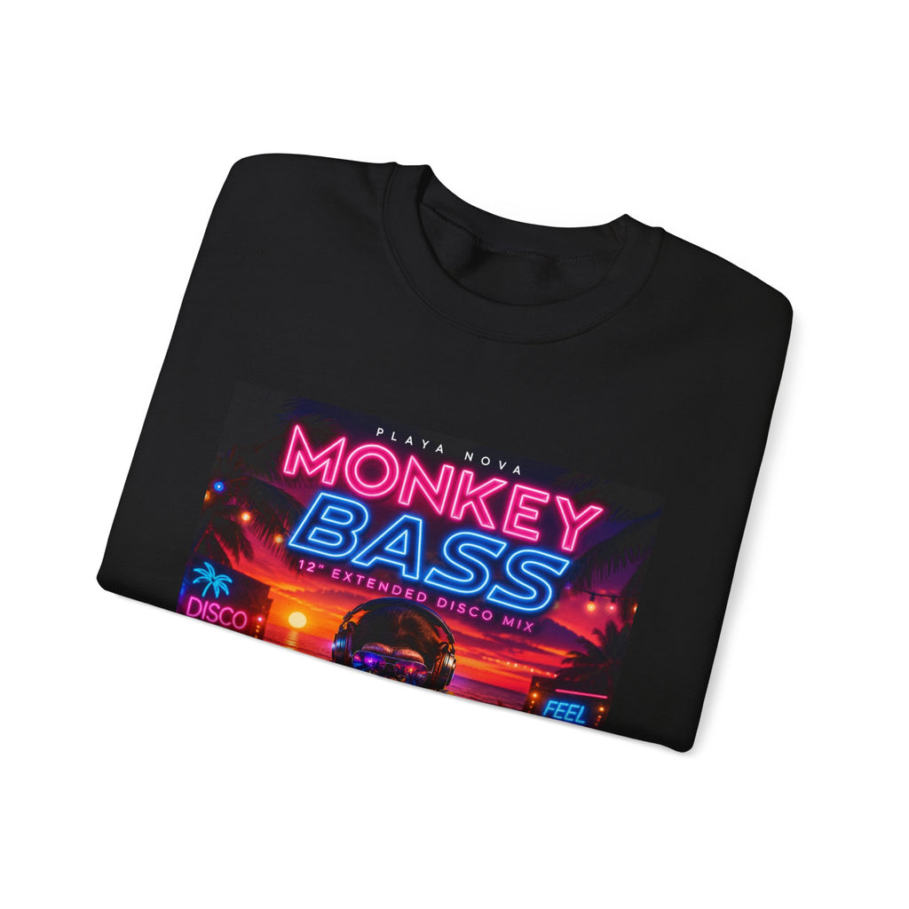 Monkey Bass Retro Neon Crewneck Sweatshirt
