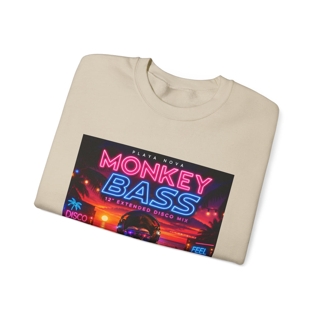 Monkey Bass Retro Neon Crewneck Sweatshirt