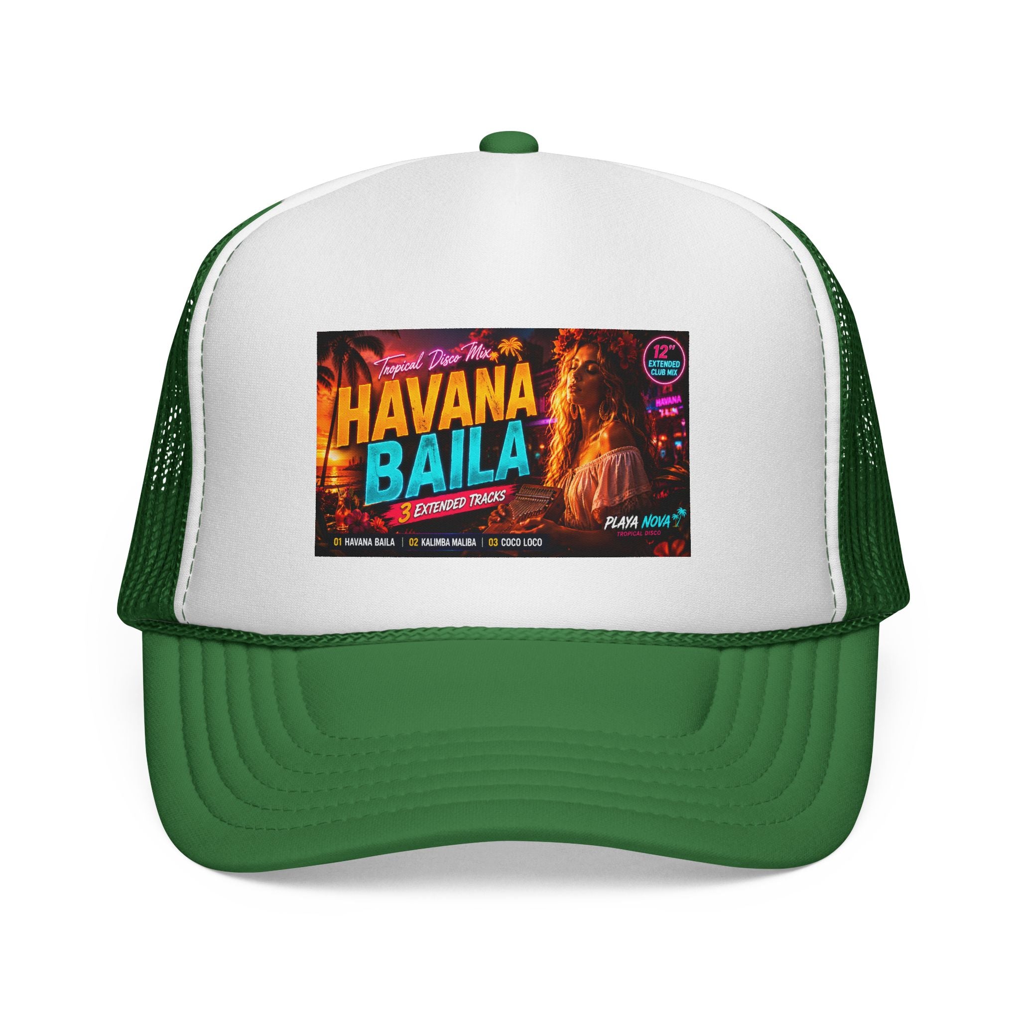 Havana Baila Trucker Cap — Retro Latin Dance Party Mesh Hat