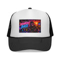Monkey Bass Trucker Cap — Neon Retro EDM Music Festival Hat