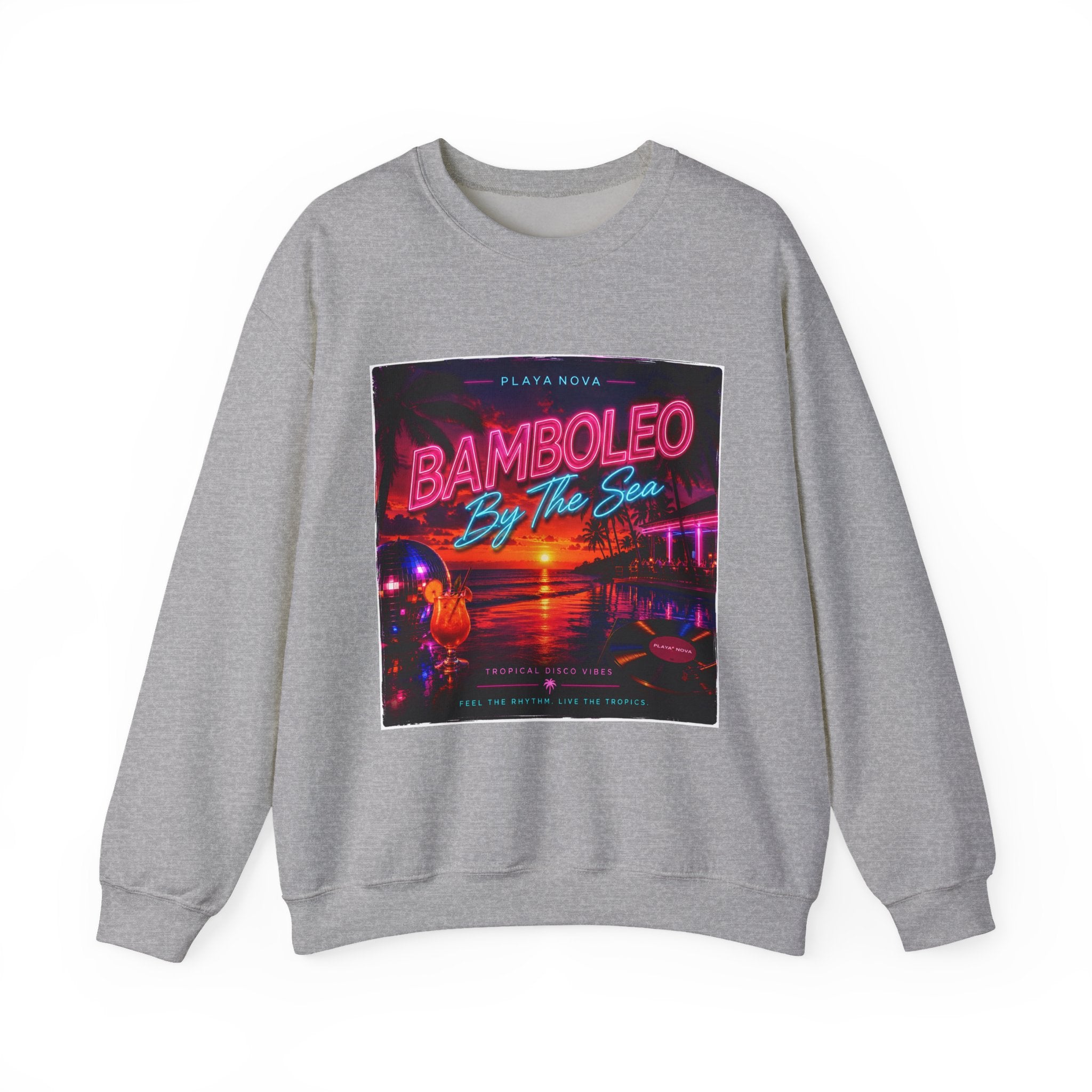 'Bamboleo By The Sea' Retro Neon Beach Design