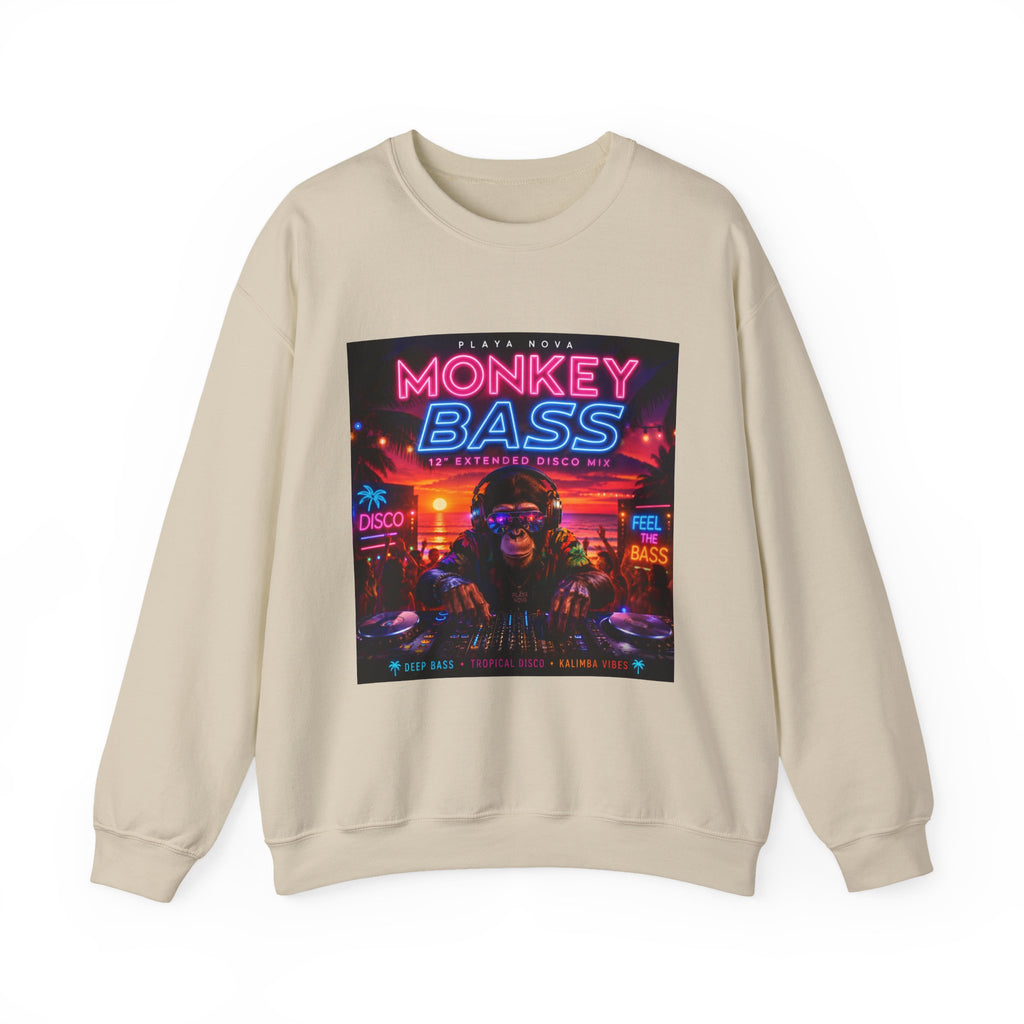 Monkey Bass Retro Neon Crewneck Sweatshirt