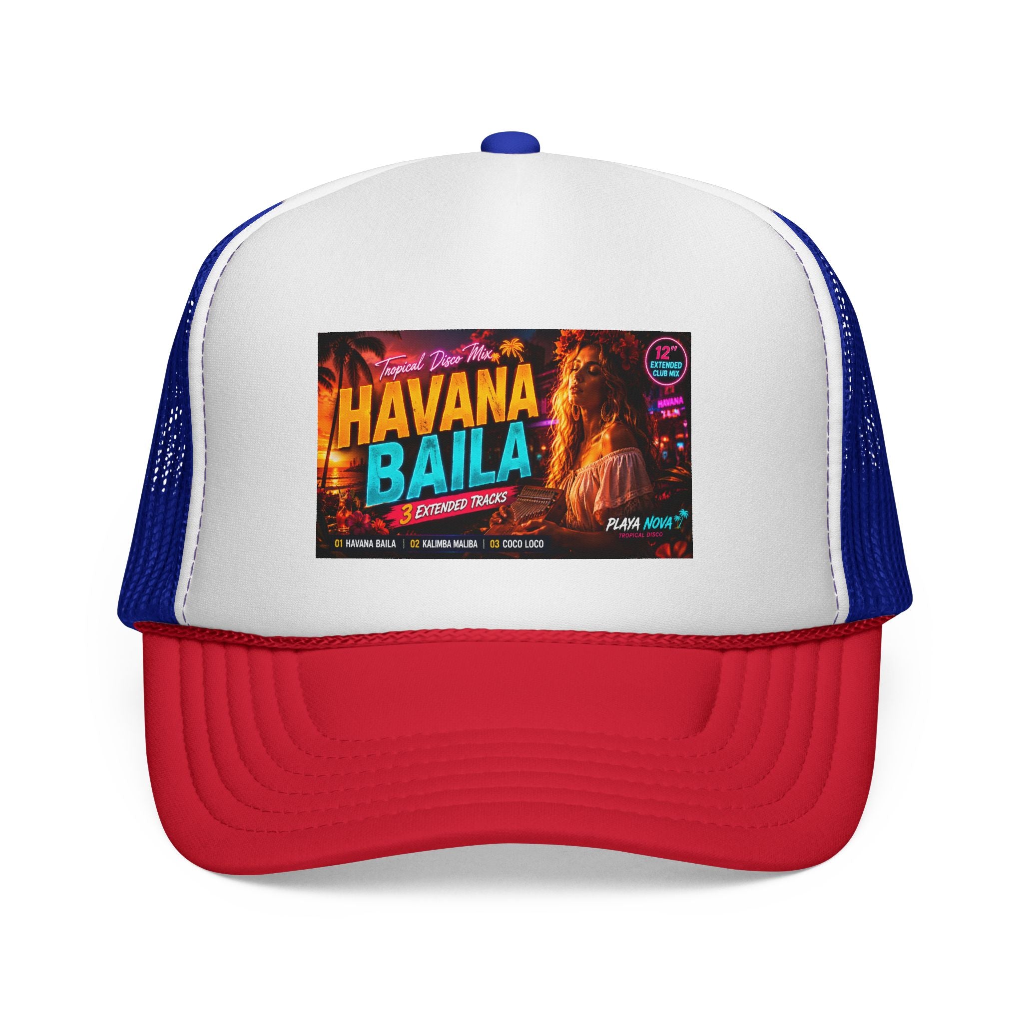 Havana Baila Trucker Cap — Retro Latin Dance Party Mesh Hat