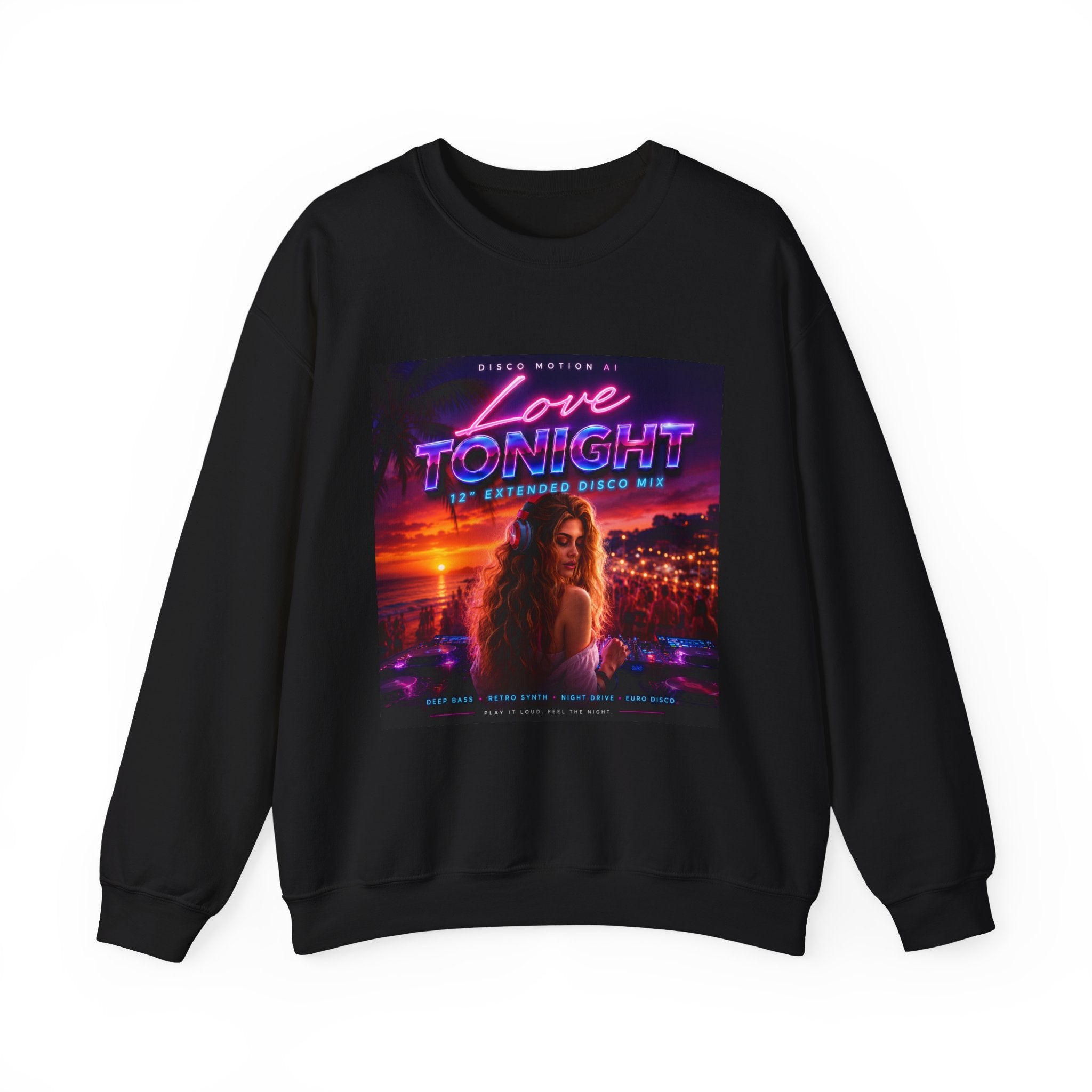 "Love Tonight" Neon City Graphic Crewneck Sweatshirt